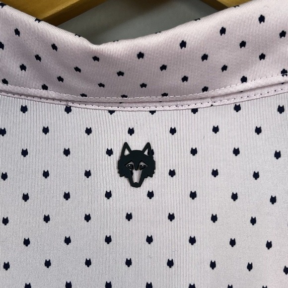 Greyson Golf Men's Icon Wolf Pink Short Sleeve Polo Shirt Size XL Mauve Mist - Picture 11 of 12
